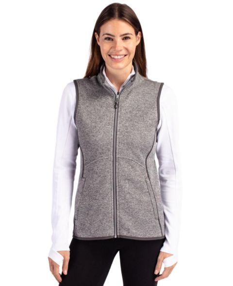 Женские свитеры Cutter & Buck Women's Cutter and Buck Mainsail Sweater Knit Full Zip Vest