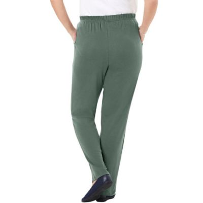 Plus Size Within 7-Day Knit Straight-Leg Pull-On Pants