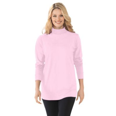 Plus Size Within Perfect Long-Sleeve Mockneck Tee