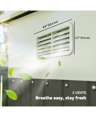 11&#39; x 9&#39; Metal Outdoor Storage Shed with Lockable Doors,