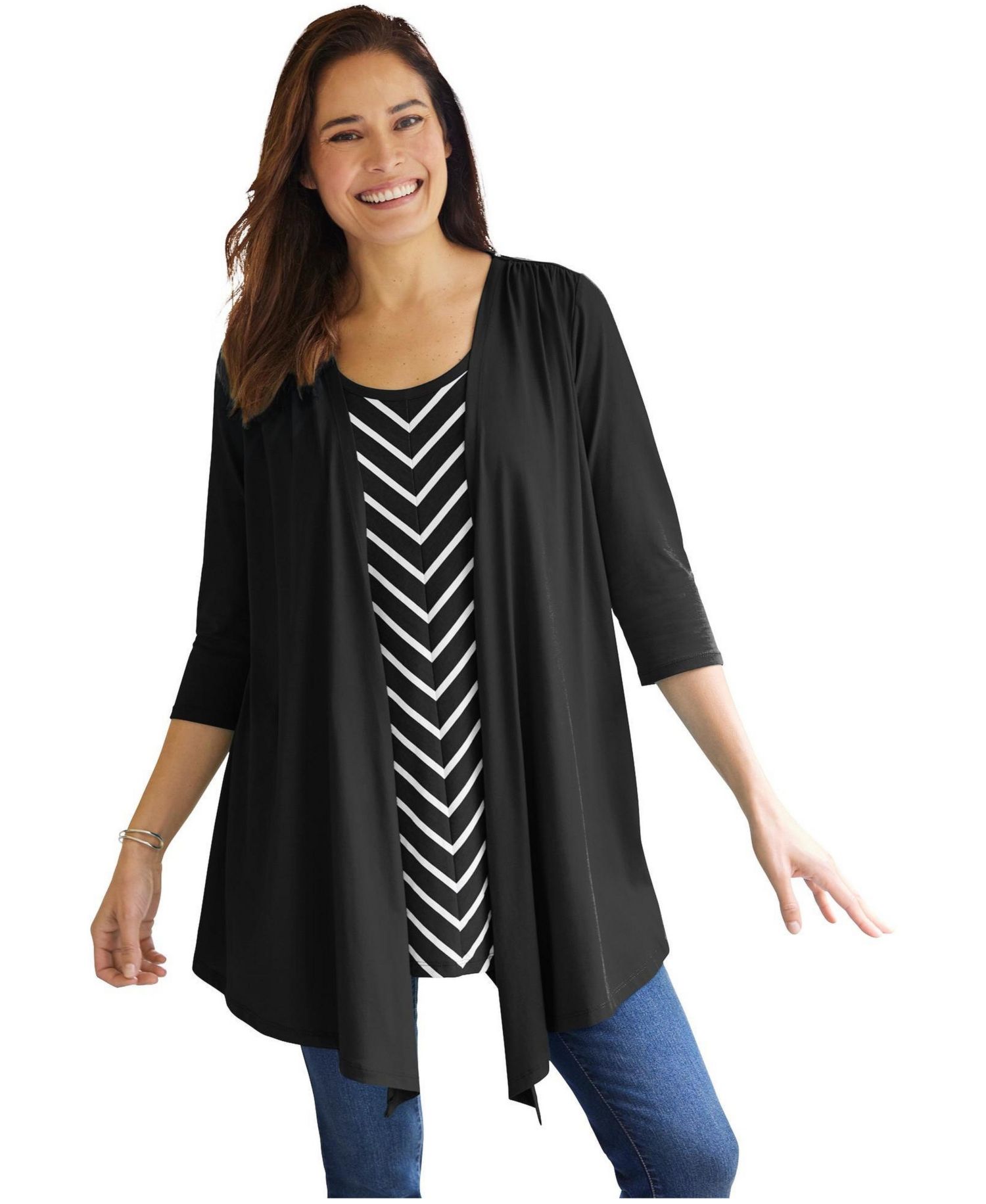 Plus Size 7-Day Layered 2-In-1 Tunic
