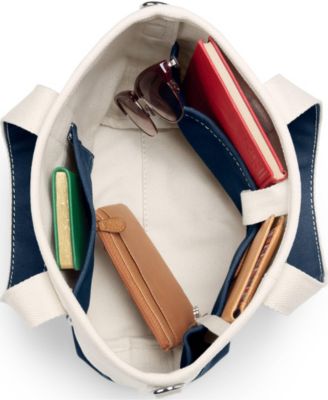 Small 3 Pocket Open Top Canvas Tote Bag