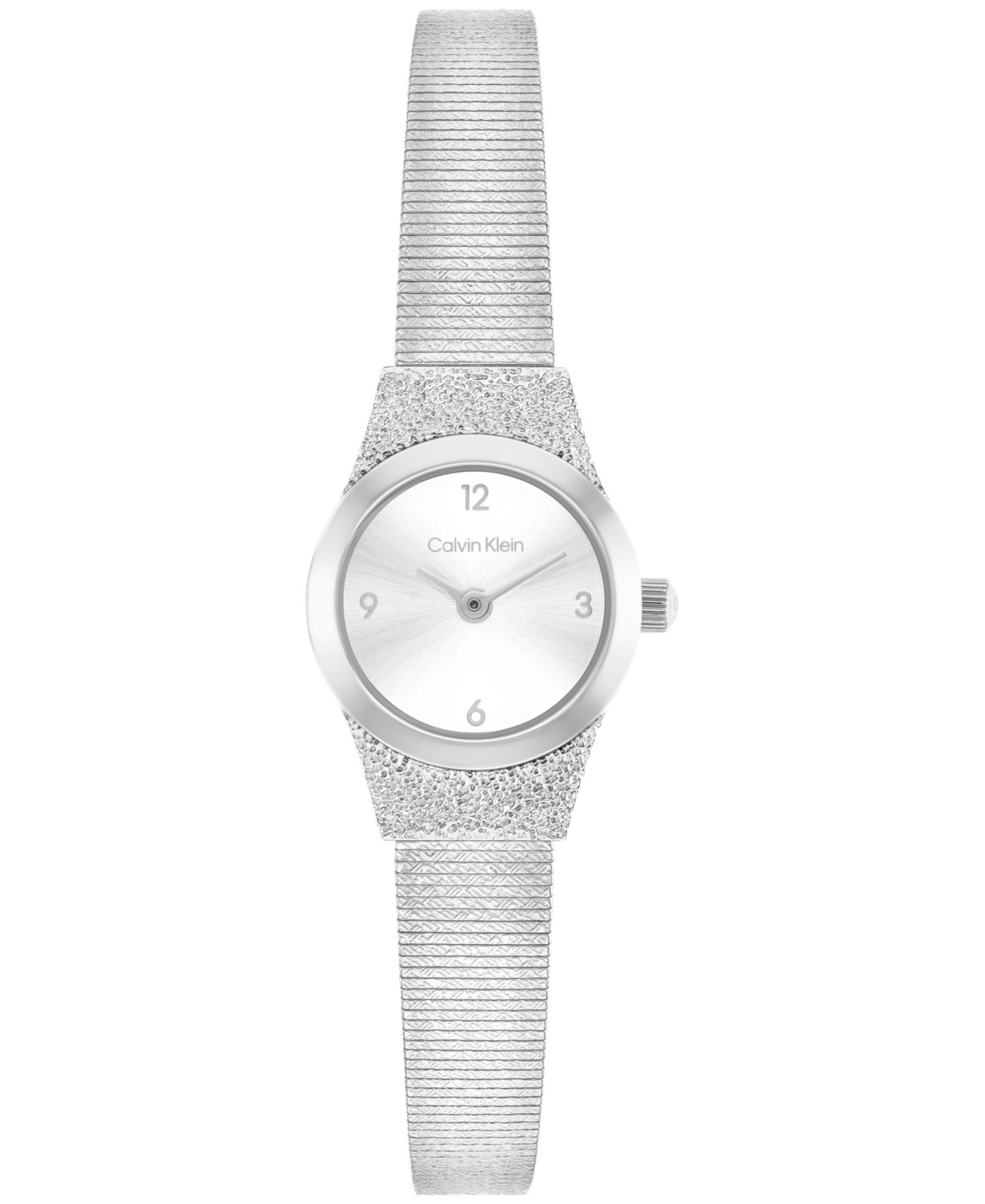 Женские часы Calvin Klein Contemporary Silver Tone Stainless Steel Mesh Bracelet Watch, 18mm — фото 1