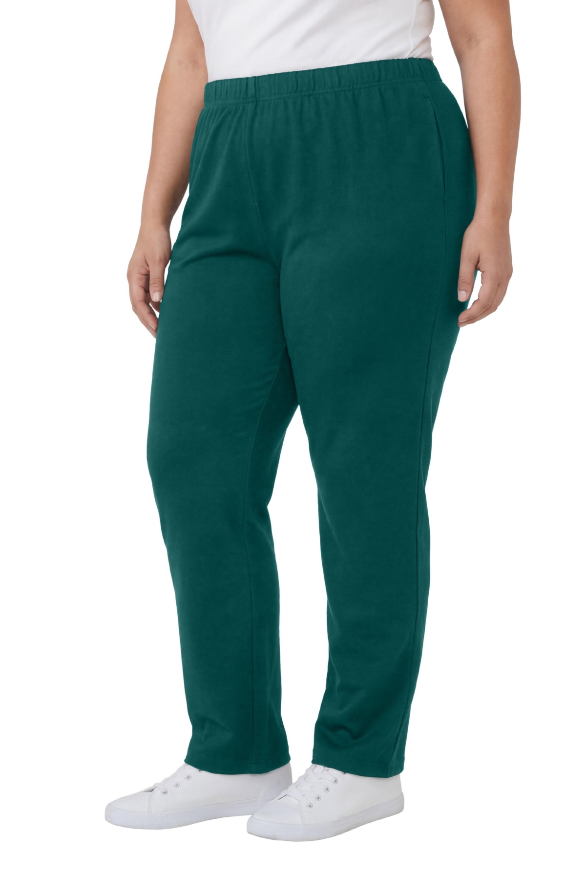 Woman Within Plus 7-Day Knit Straight-Leg Pull-On Pants