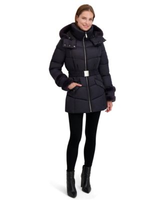 Women's Belted Puffer Coat