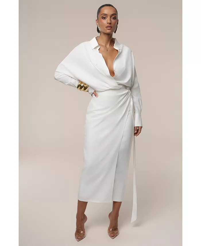 Women's Skyline Wrap Midi Dress - thumbnail 5