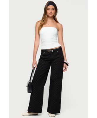 Women's Misha Polka Dot Baggy Low Jeans