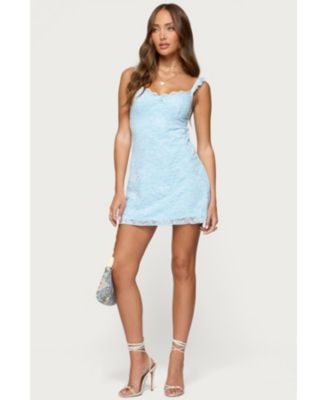 Womens Stephanie Lace Mini Dress