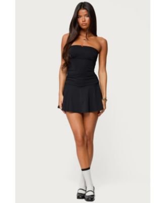 Womens Evonna Strapless Flared Romper