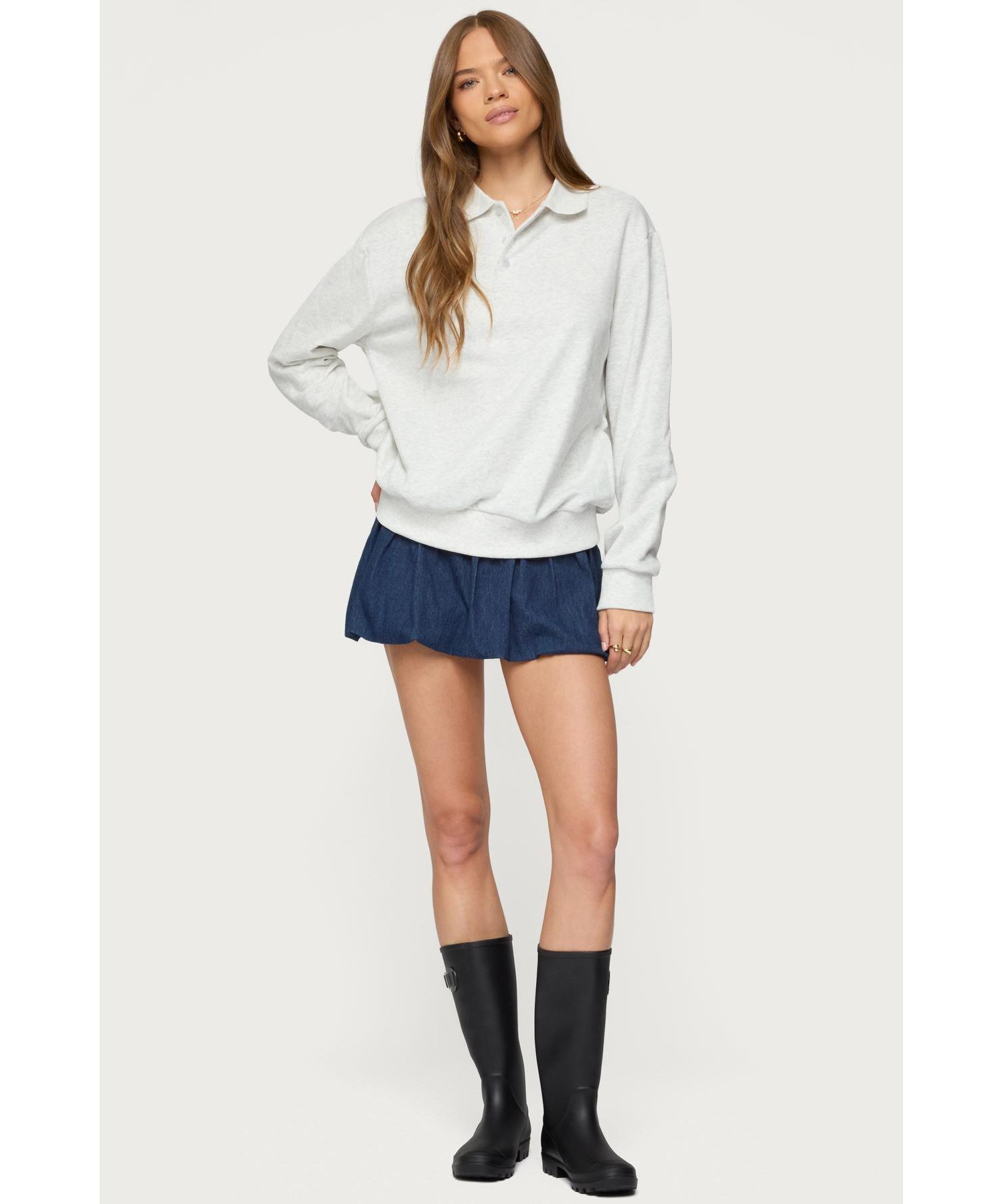 Women's Scholar Oversized Polo Sweatshirt