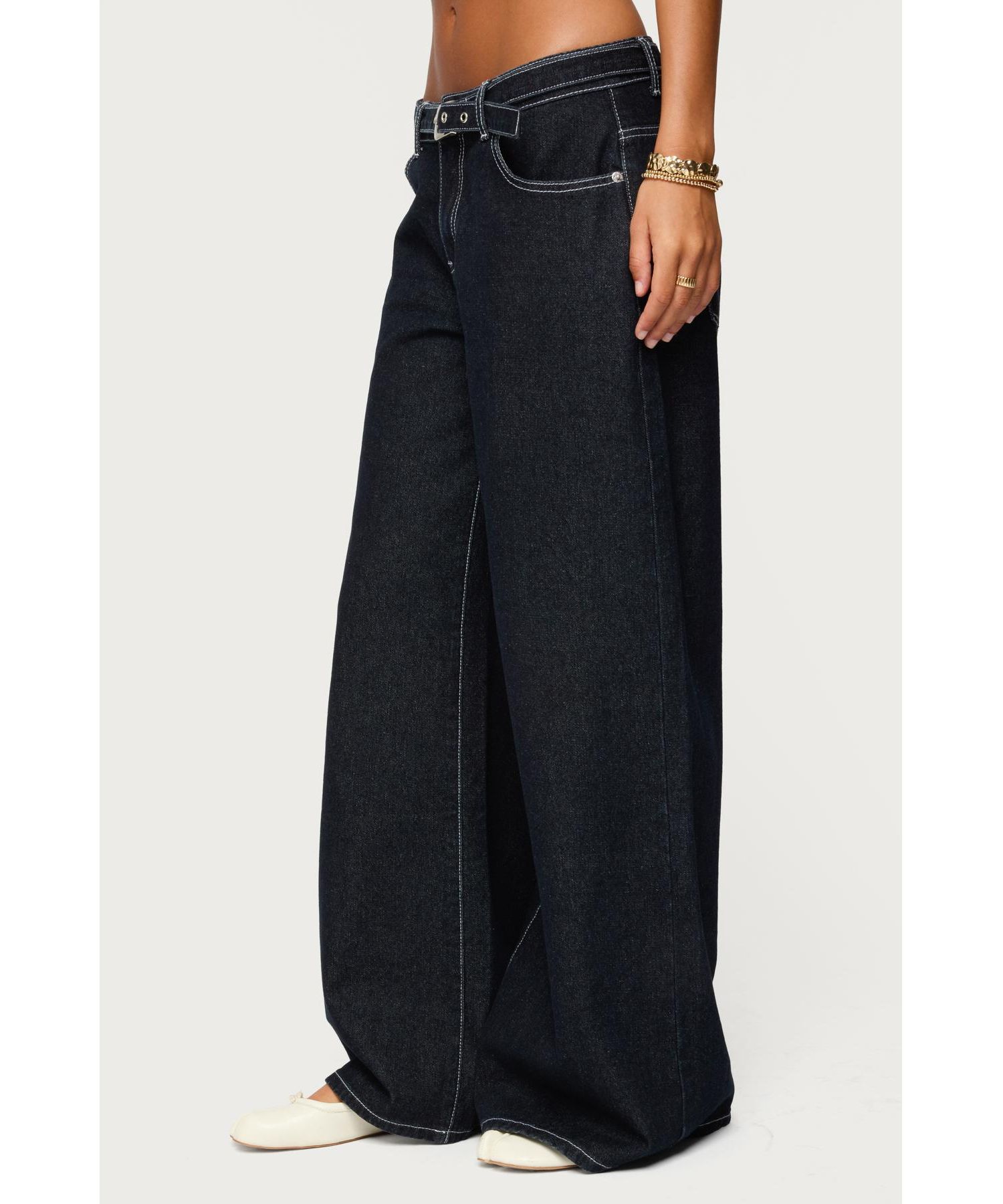Women's Karah Belt Low Rise Jeans