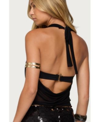 Women's Issey Layered Bandeau,Bra Cowl Neck Top