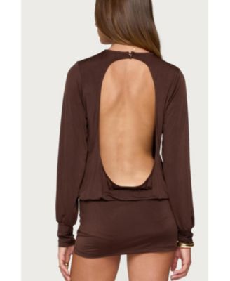 Women's Guilia Backless Long Sleeve Romper