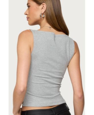 Womens Elliana Side Slit Tank Top