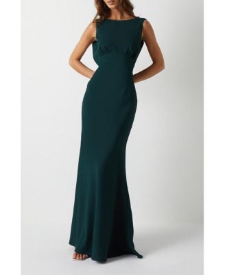 Women's Cowl Back Maxi Bridesmaid Dress