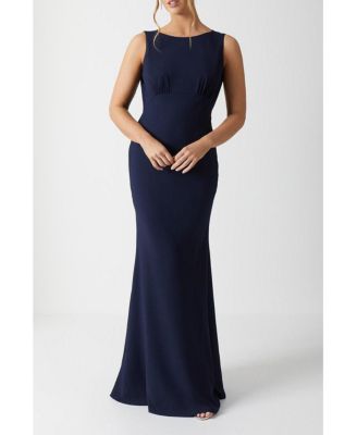 Women's Cowl Back Maxi Bridesmaid Dress