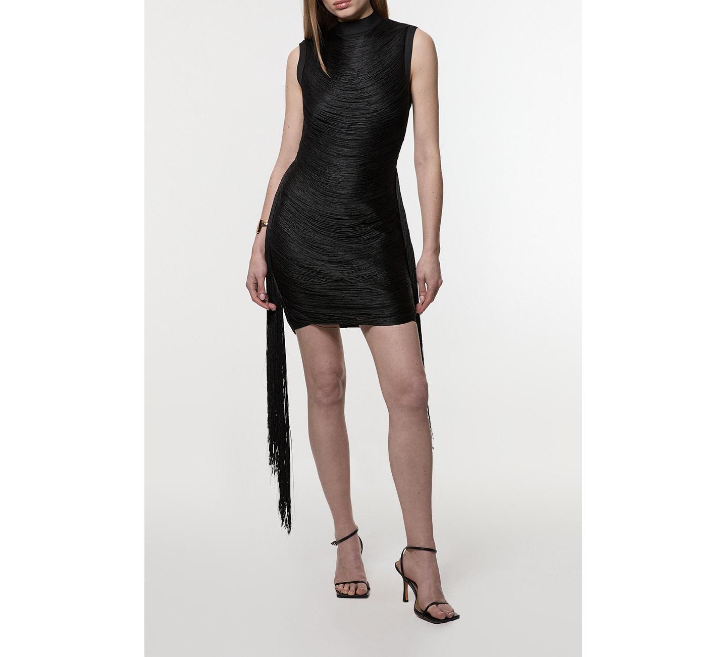 Женское платье Karen Millen Knit Tassel Mini, цвет: Чёрный — фото 6