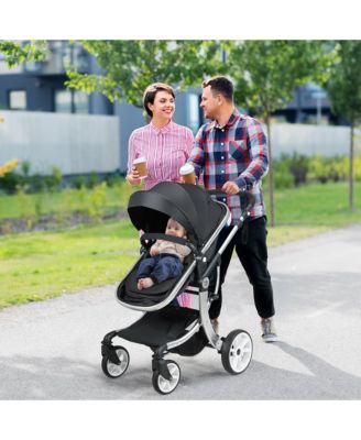 Baby 2-in-1 Stroller High Landscape Stroller w/ Reversible Seat