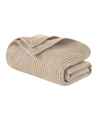 Waffle Weave Cotton Blanket, Full/Queen