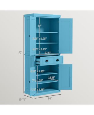 Spacious Kitchen Storage Cabinet with Doors and Shelves for Pantry and Dining Area
