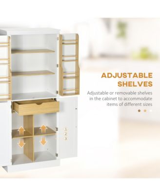 Spacious Kitchen Storage Cabinet with Adjustable Shelves and Durable Design