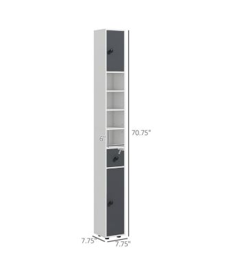 Compact Bathroom Floor Cabinet with Multiple Shelves for Extra Bathroom Storage