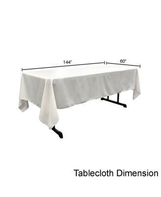 Large Rectangular Tablecloth – 60x144 Polyester Poplin for Banquets, Holidays & Everyday Dining