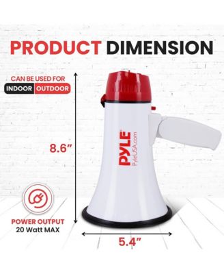 Compact Megaphone Speaker, Battery Operated, Siren Alarm Mode, Volume Control