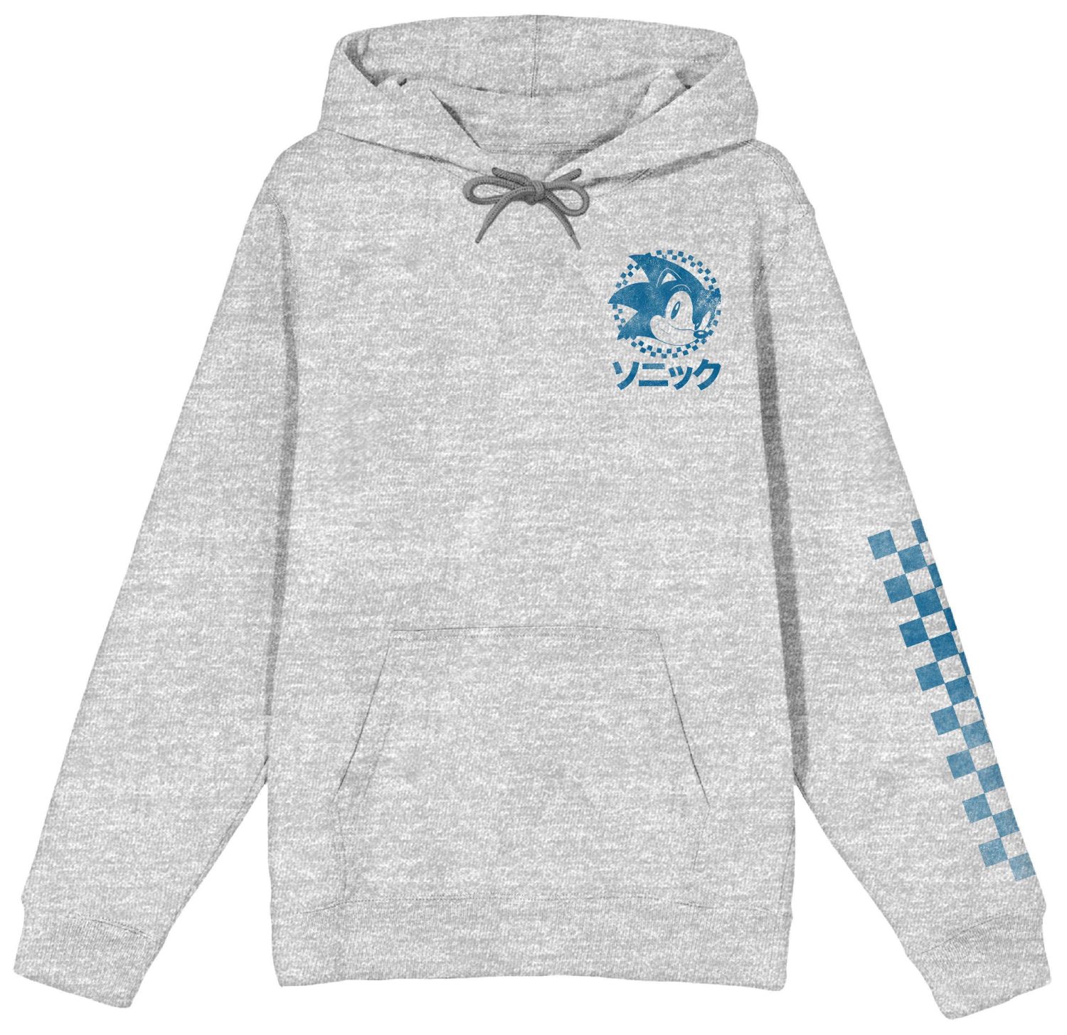 Men's Kanji Text Pullover Hooded Sweatshirt-Small