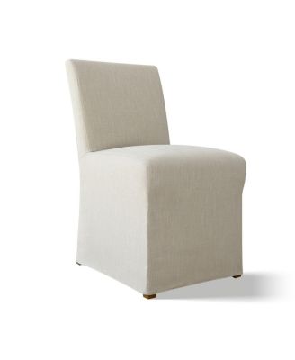 3 Pc. Wood Boucle Upholstered Removable Slipcover Pedestal Base Round Table Dining Room Set