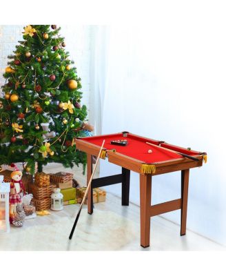 48'' Mini Table Top Pool Table Game Billiard Set Cues Balls Gift Indoor Sports