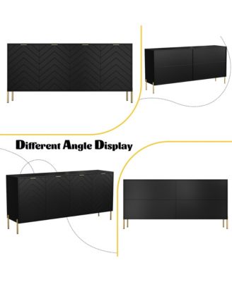 4-Door Accent Cabinet More Large Storage Cabinet