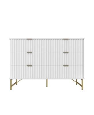 6-Drawer Dresser Chest with Metal Base