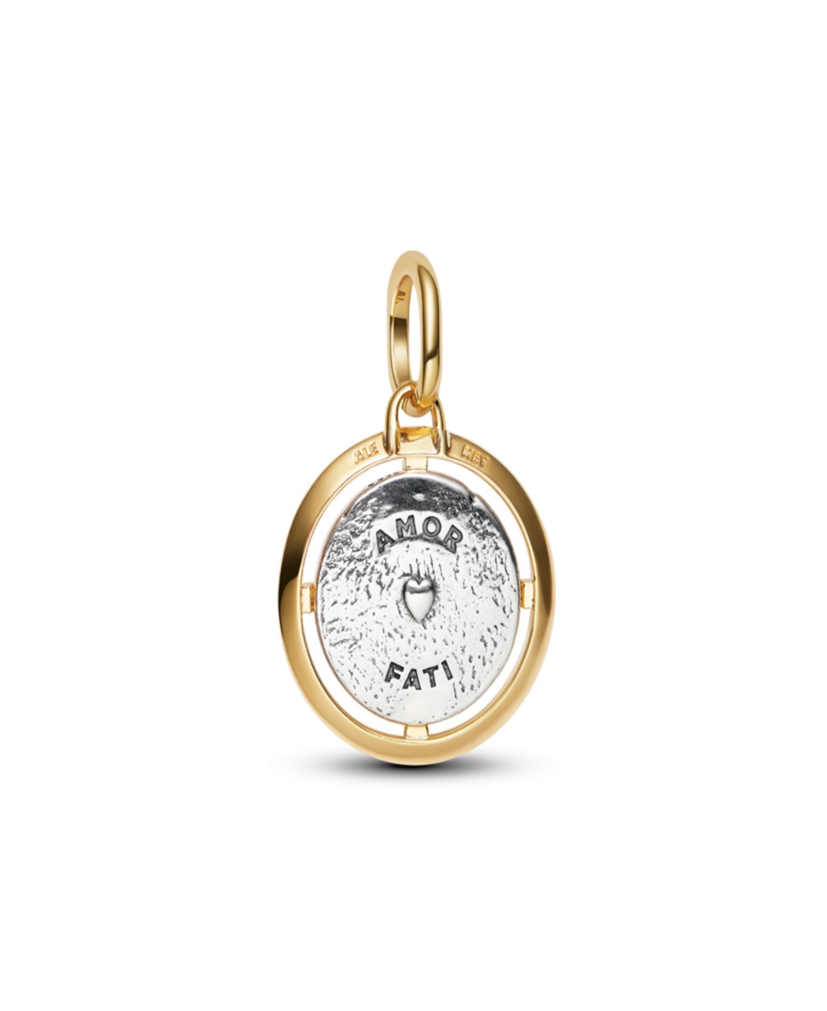 Pandora Two Tone Cupids Medallion Charms In Gold
