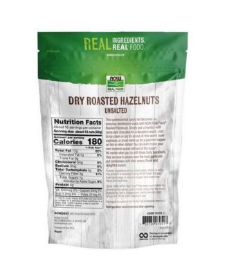 Hazelnuts Dry Roasted And Unsalted ,16 Oz
