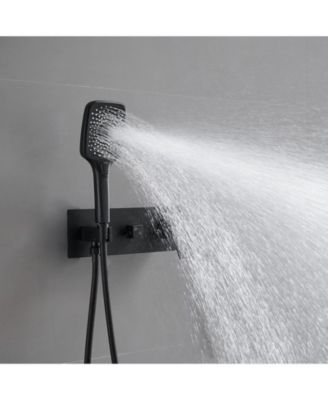 Single Handle 1-Spray System Shower Faucet 2.5 GPM with Adjustable Flow Rate Rainfall Handheld Shower Kit in Chrome