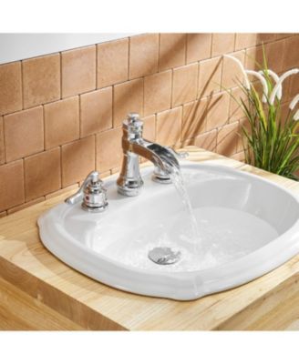 8 in. Waterfall Widespread 2-Handle Bathroom Faucet With Supply Line in Spot Resist Polished Chrome