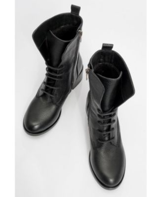 Lana Leather Block Heel Boot (Women)