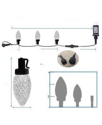 50 Count C9 LED Plug in Fairy String Lights Waterproof Decor