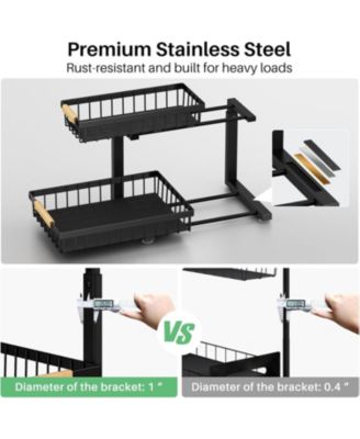 2 Pack Under Sink Organizer+ 1Pack Under Sink Organizer