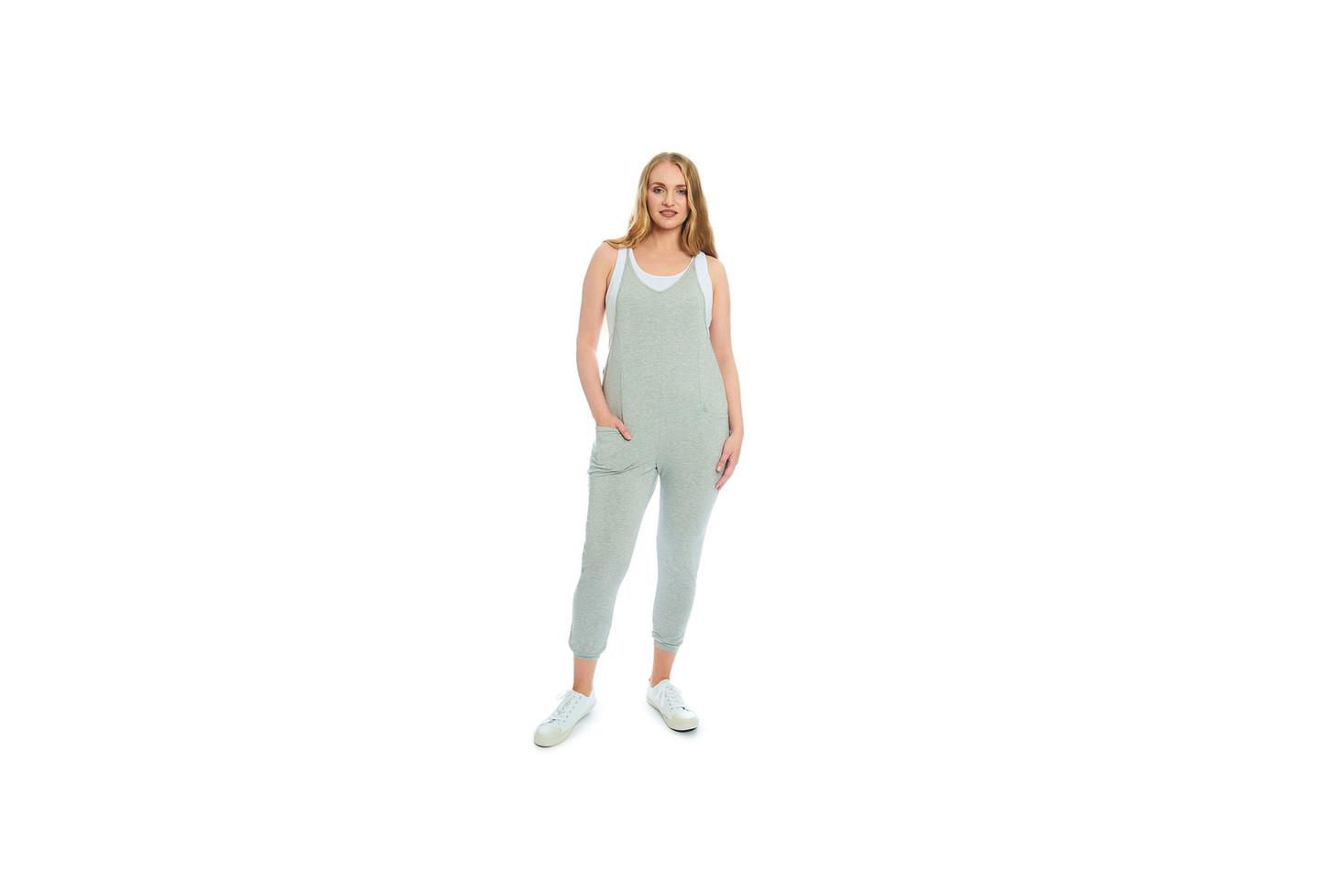 Женский комбинезон Everly Grey Maternity Brandi Maternity/Nursing Romper, цвет: Меланжевый серый — фото 4