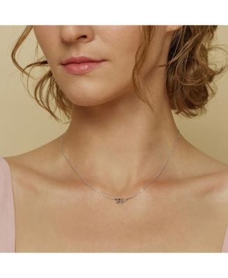 Sterling Silver 18k Gold Plated Olivia Leaf Necklace, Dainty