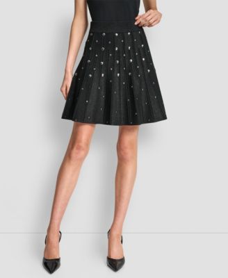 DKNY - Women's Studded Sweater Mini Skirt
