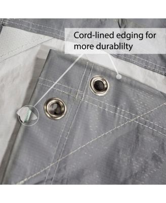 True Shelter 15.5 x 20 Ft. 7 mil White Standard Waterproof Camping, Boat, Pool, RV, Tear Proof Polyethylene Tarp