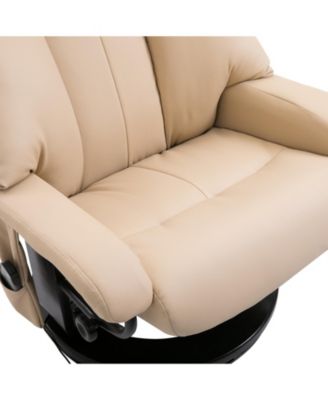 Massage Recliner Chair, Footrest, 360 Swivel Lounger w/ Ottoman,