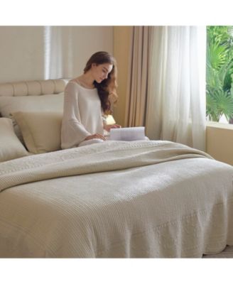 3 PCS 100% Cotton Oversized Bedspread Set Lightweight Quilt Set TG - King