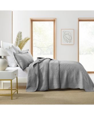 3 PCS 100% Cotton Oversized Bedspread Quilt Set Embroidery TF -King