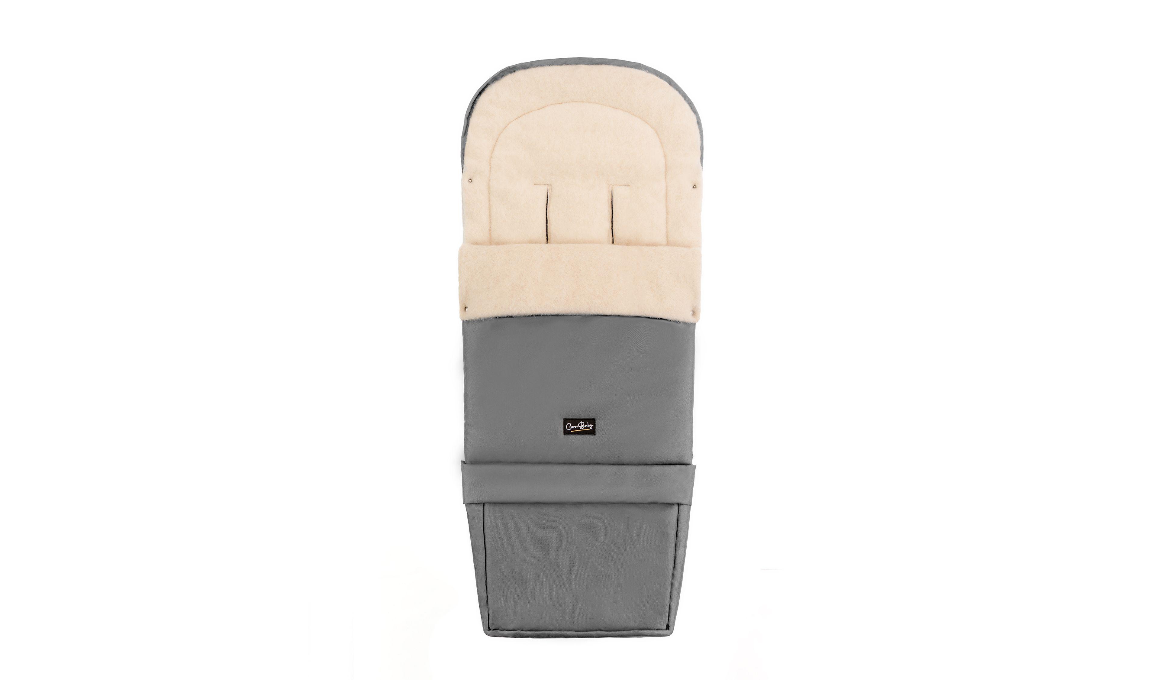 Cover Baby Baby Cover 0-3 Years Scandinavian Organic Wool Adjustable Footmuff in Gray