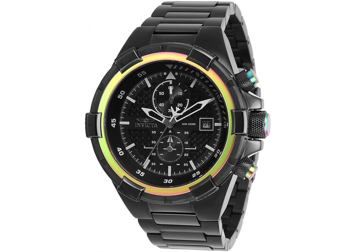Invicta Men's Aviator Quartz Chronograph Black Dial Watch