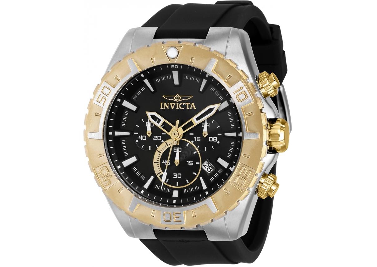 Invicta Men's Aviator Quartz Multifunction Black Dial Watch